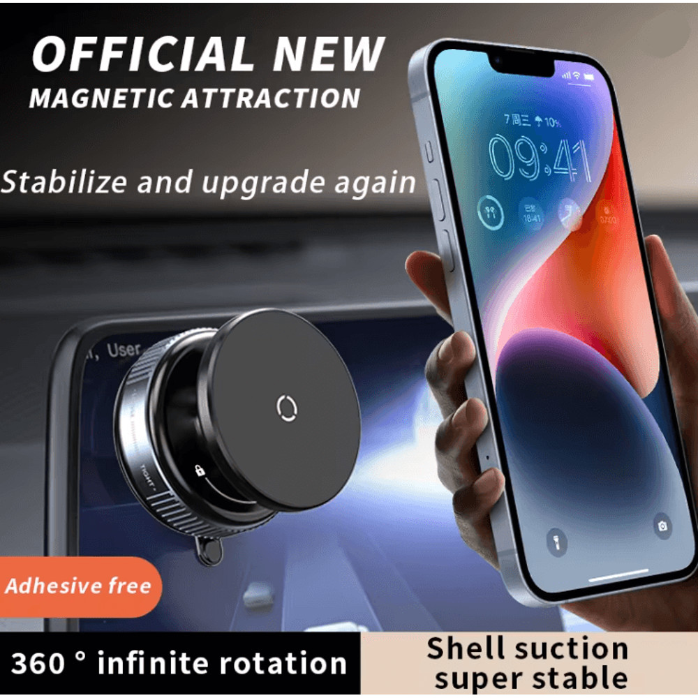 Magnetic Car Phone Holder With Strong Suction And 360 Degree Rotation 0