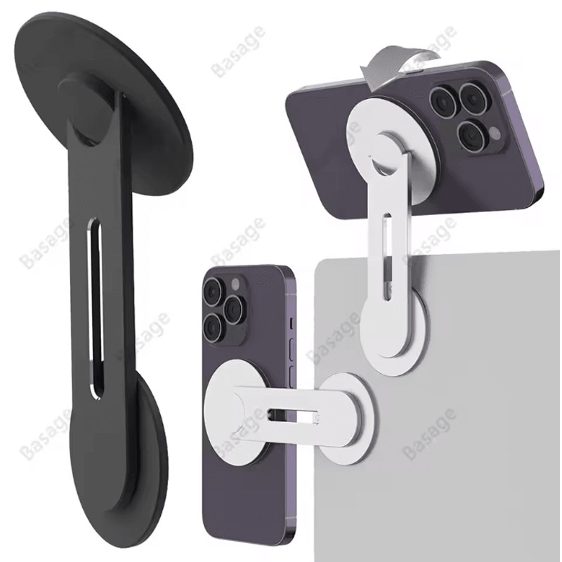 Magnetic Laptop Phone Holder With Adjustable Arm For IPhone And Monitors 0
