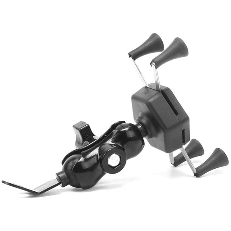 Universal Motorcycle Phone Holder With 360 Degree Rotation For Rearview Mirror Mount 1