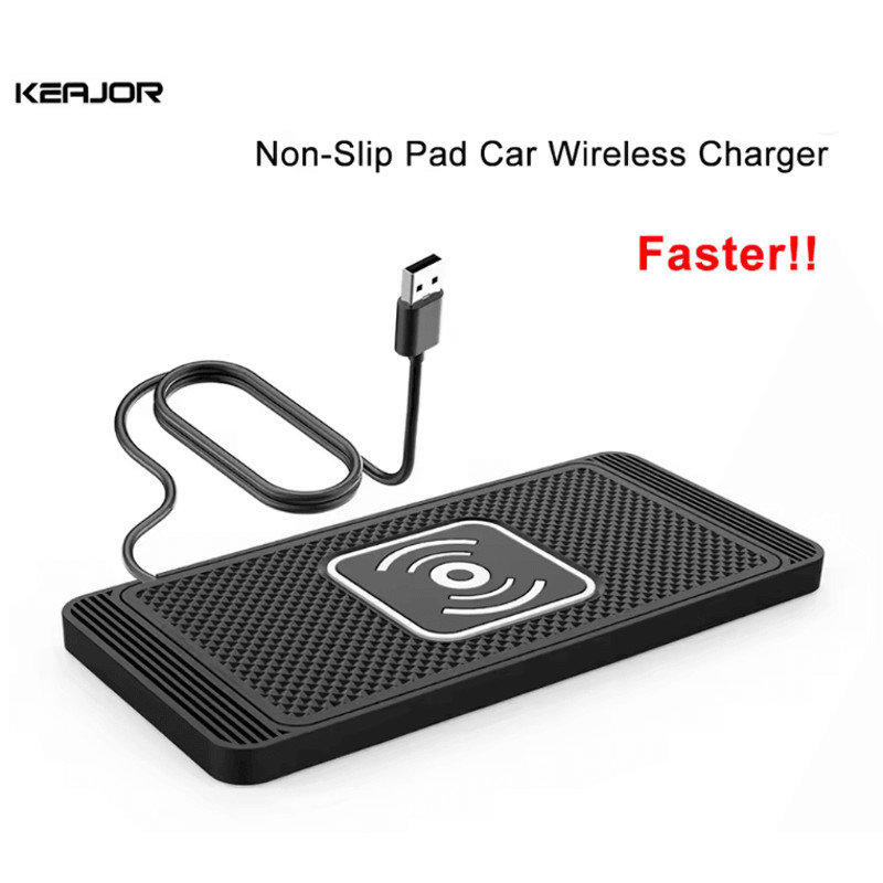 Car Wireless Charging Pad With Non Slip Silicone Design For Fast Charging 0