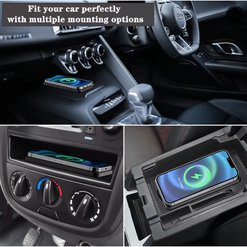 Car Wireless Charging Pad With Non Slip Silicone Design For Fast Charging 2
