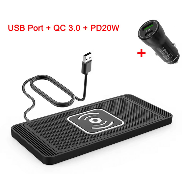 Car Wireless Charging Pad With Non Slip Silicone Design For Fast Charging 4