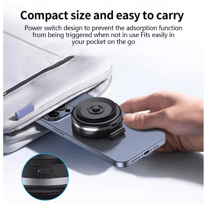 Magnetic Car Phone Holder With Strong Vacuum Suction And 360 Degree Rotation 1