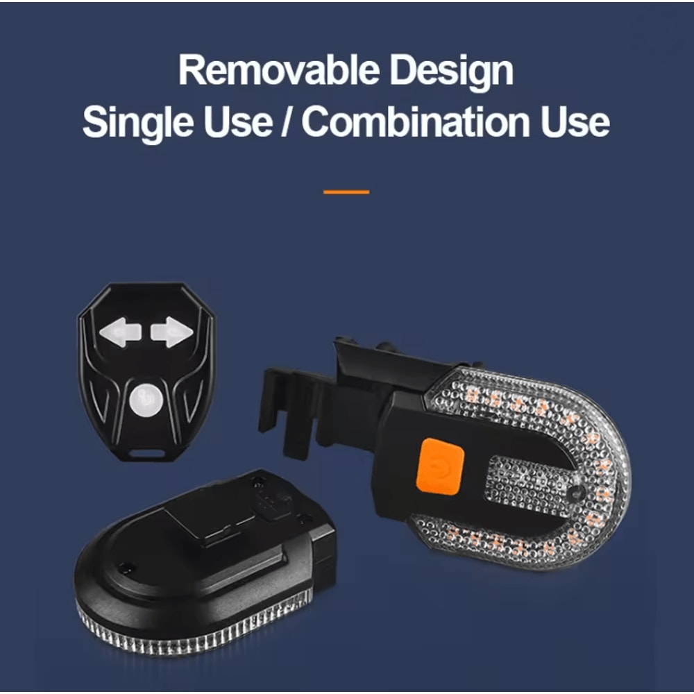 Wireless Bike Turn Signal Light With Remote Control 2