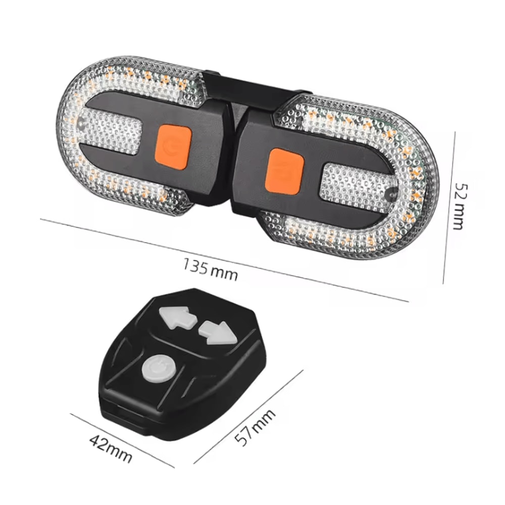 Wireless Bike Turn Signal Light With Remote Control 3