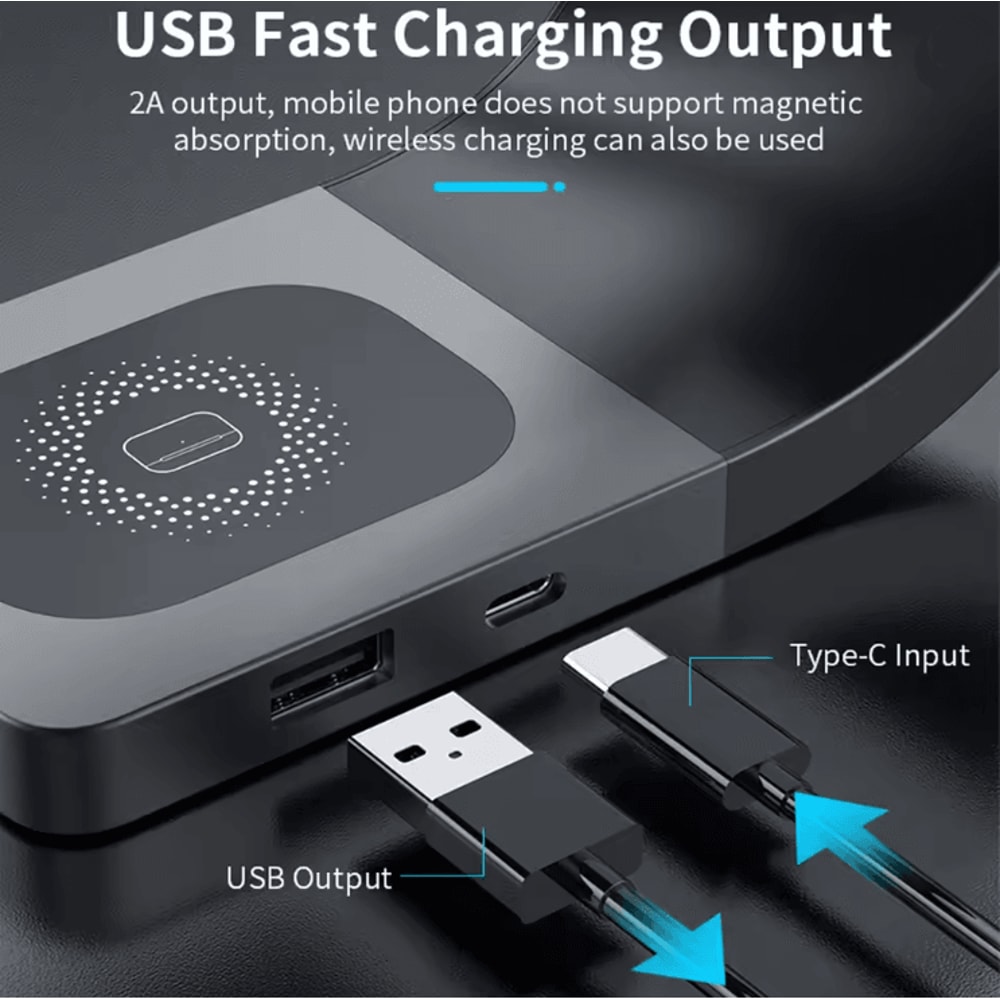 4 In 1 Wireless Charging Station With Magnetic Fast Charging Dock For IPhone Airpods And Apple Watc 1