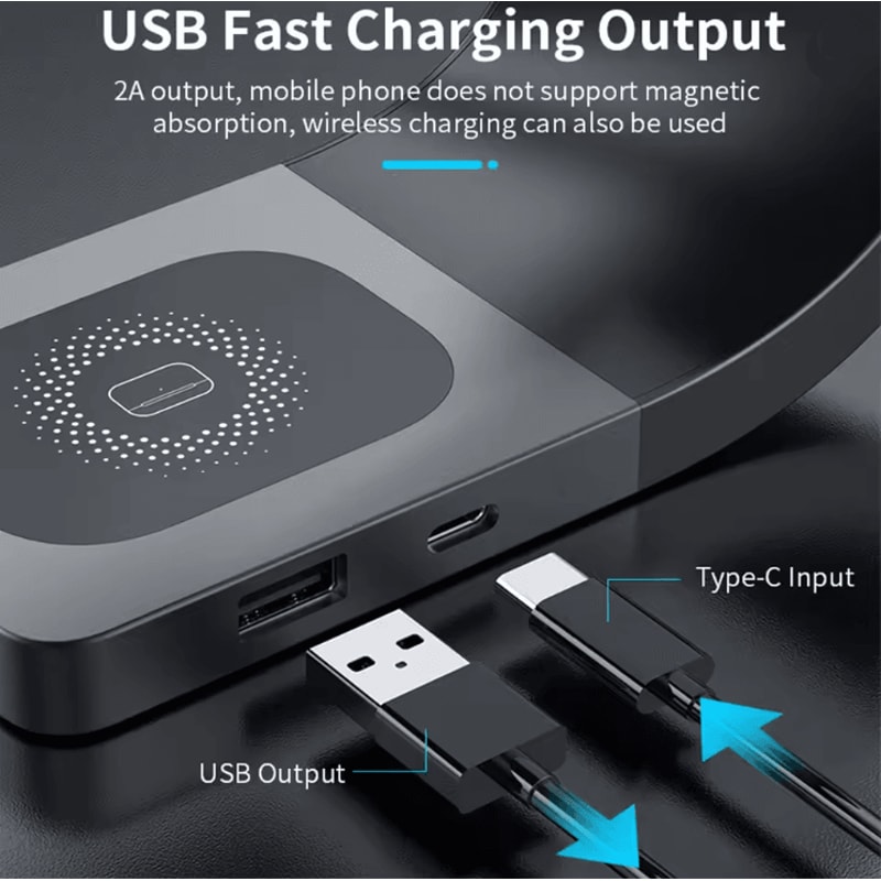 4 In 1 Wireless Charging Station With Magnetic Fast Charging Dock For IPhone Airpods And Apple Watc 1