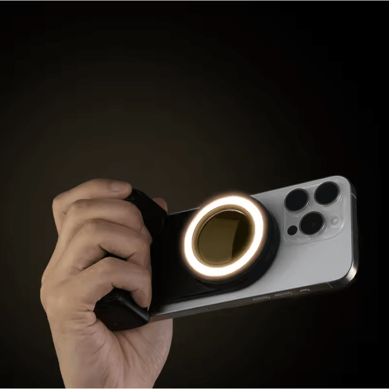Magnetic Smartphone Handle Grip With Bluetooth Remote And Fill Light For Steady Photos 0
