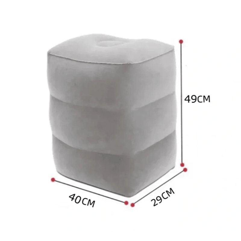 Portable Inflatable Travel Footstool With Adjustable Height And Storage Bag 2