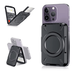 magnetic wallet card holder with rfid blocking for iphone