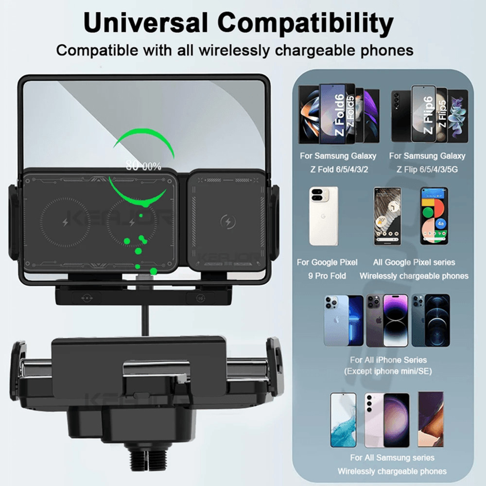 Wireless Car Charger Mount For Samsung Galaxy And Fold Series 1