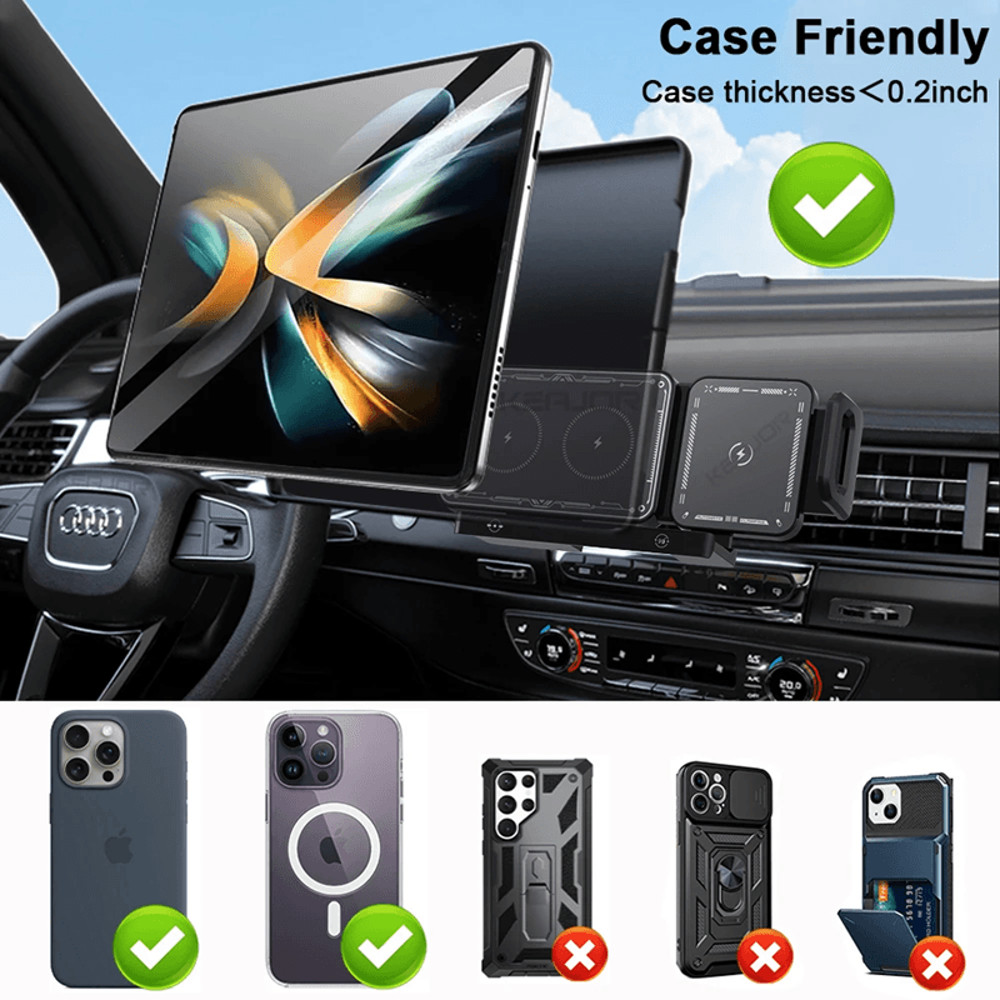 Wireless Car Charger Mount For Samsung Galaxy And Fold Series 3