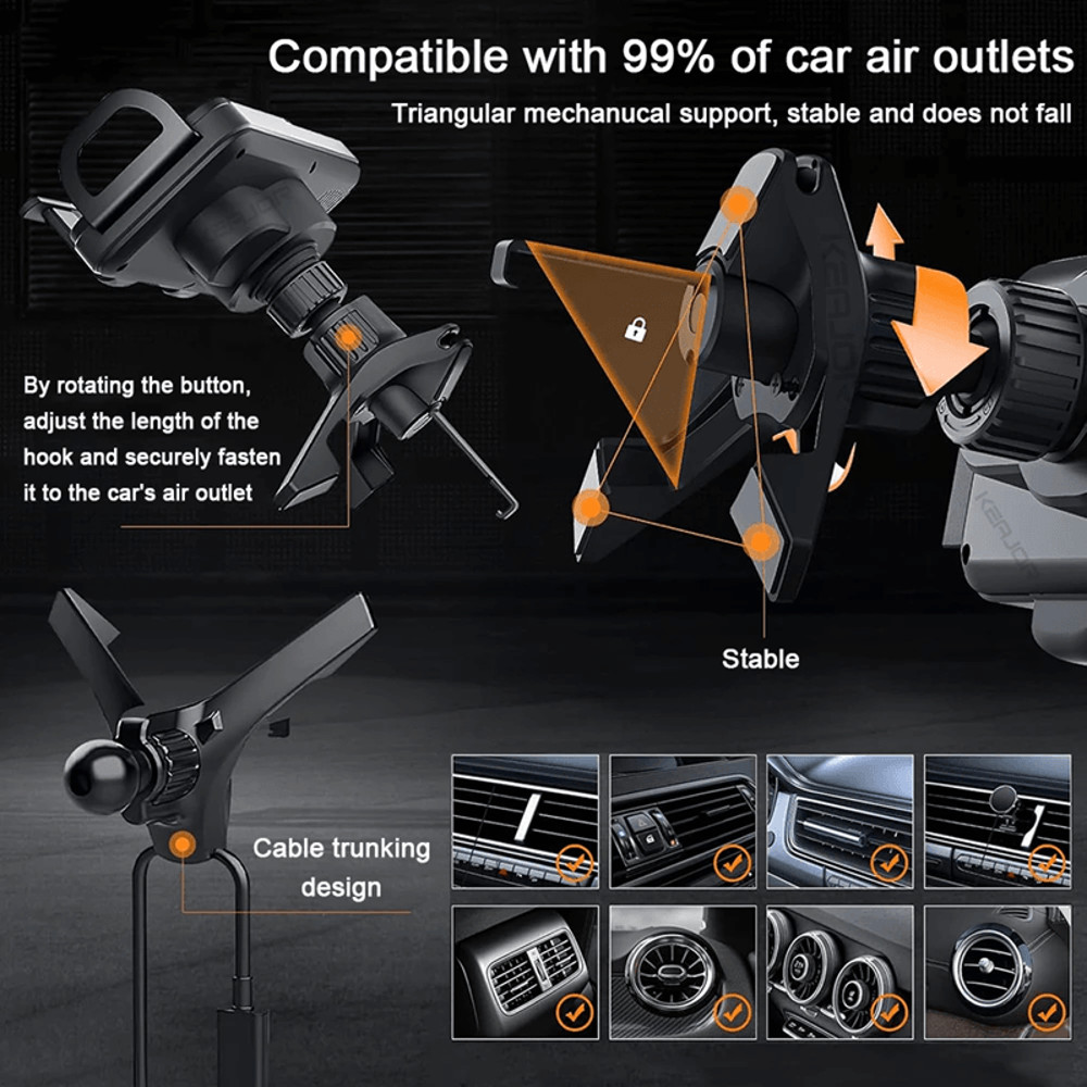 Wireless Car Charger Mount For Samsung Galaxy And Fold Series 4