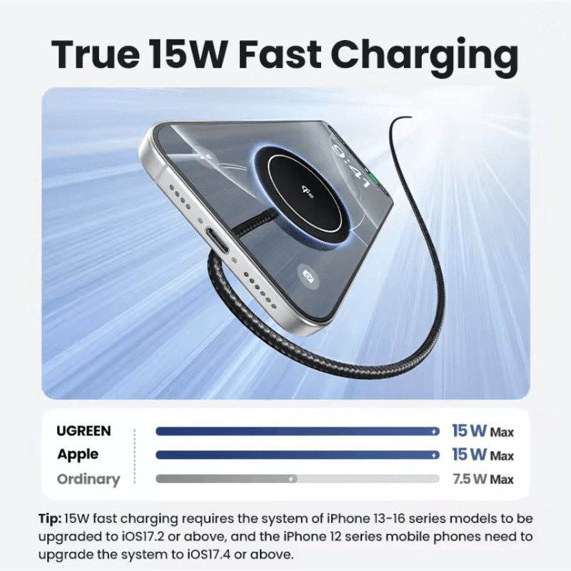 UGREEN Qi2 15W Magnetic Wireless Charger For IPhone 2
