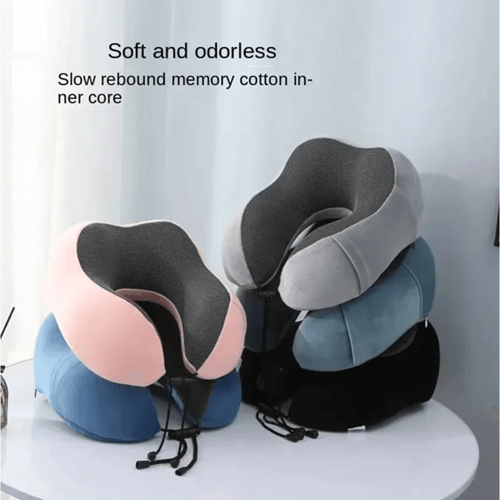 Memory Foam Travel Neck Pillow With U Shaped Support 1