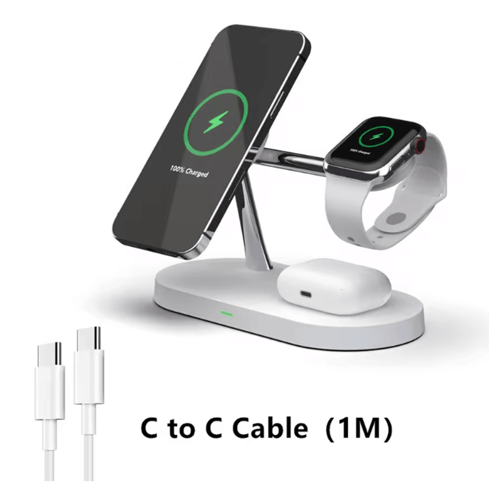 3 In 1 Wireless Charger Stand For IPhone Apple Watch And AirPods Fast Charging Station 3