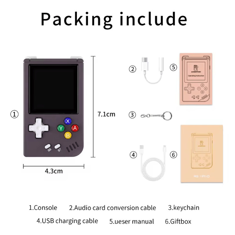 ANBERNIC RG Nano Mini Retro Handheld Game Console With Aluminum Alloy Body And IPS Screen 3