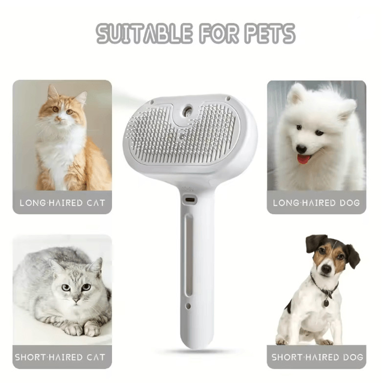 Pet Spray Grooming Comb With Hair Remover And Dematting Brush For Cats And Dogs 1