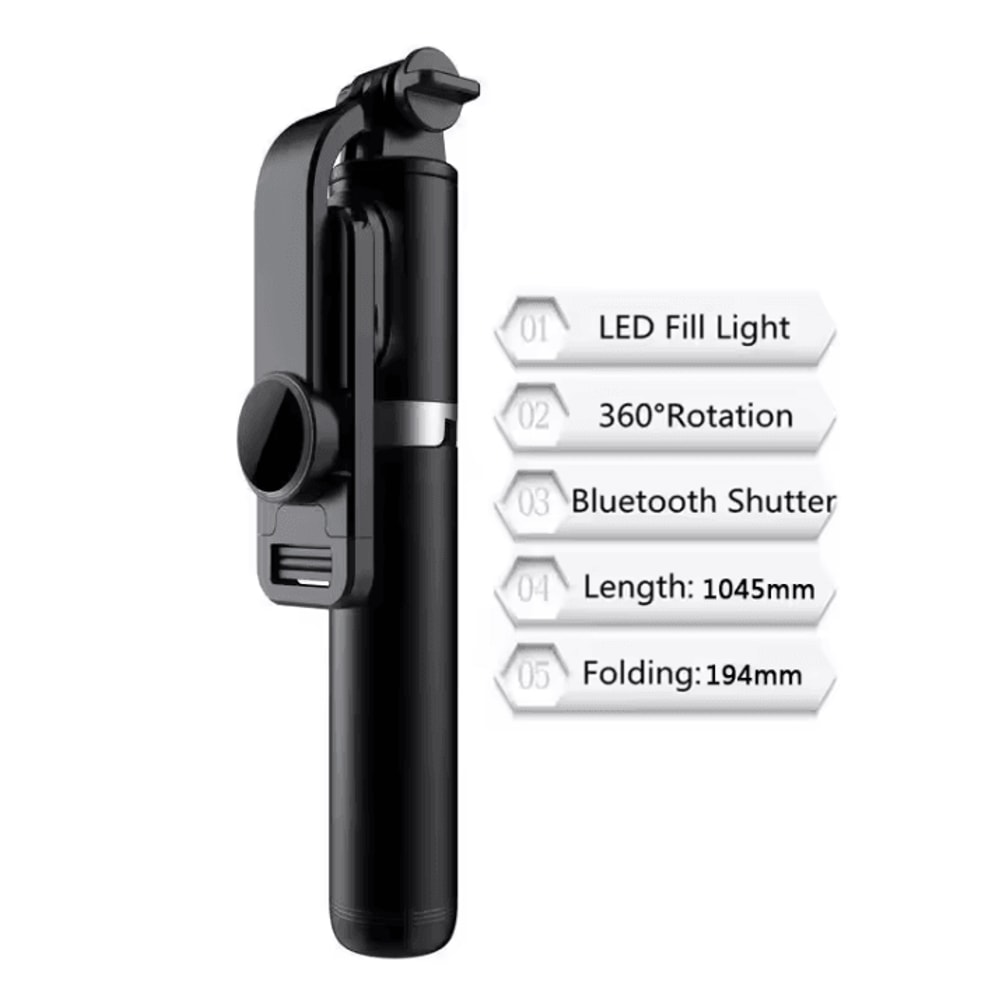 Bluetooth Selfie Stick Tripod With LED Fill Light And Wireless Remote 4