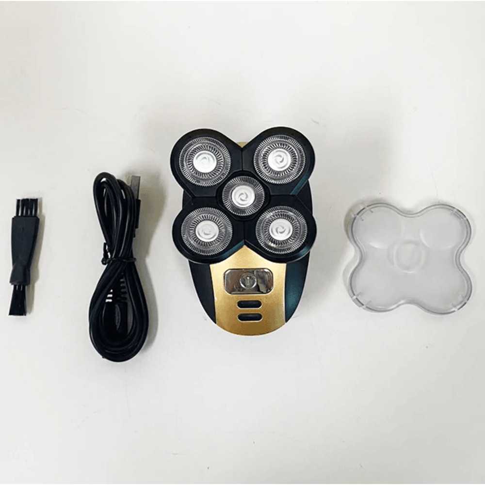 Waterproof Electric Shaver For Men With 5 Head Rotary Razor And Beard Trimmer 5