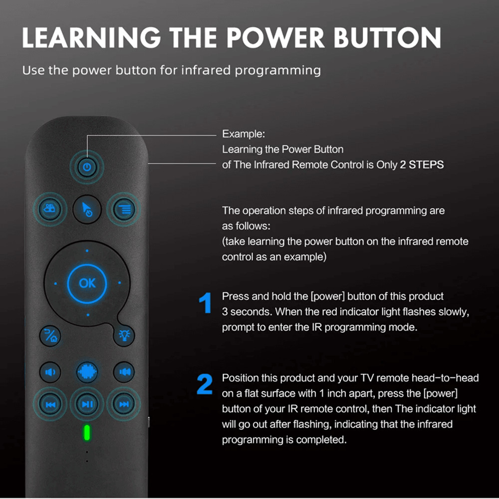 G60S Pro Wireless Voice Remote Control With Air Mouse And Backlit Keys 2
