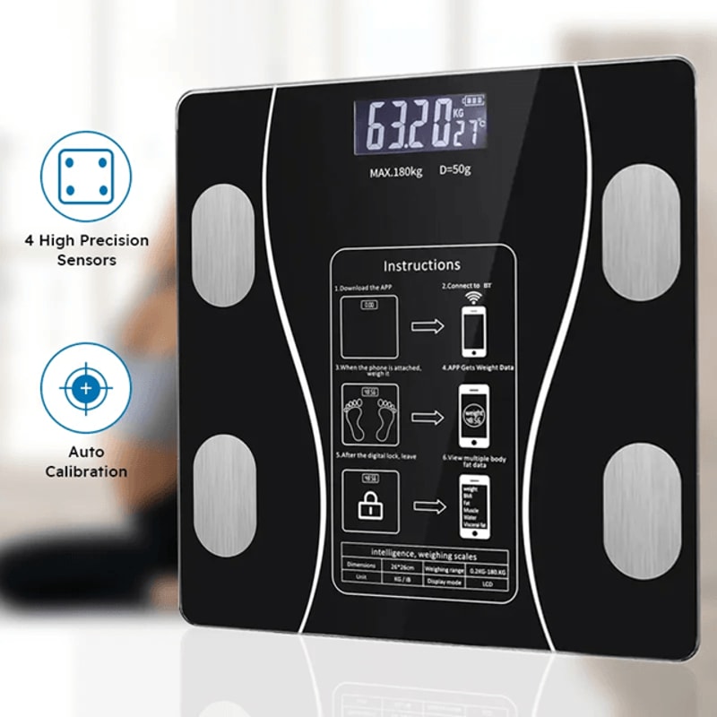 Smart Body Fat Scale Wireless Digital Bathroom Weight Analyzer 0