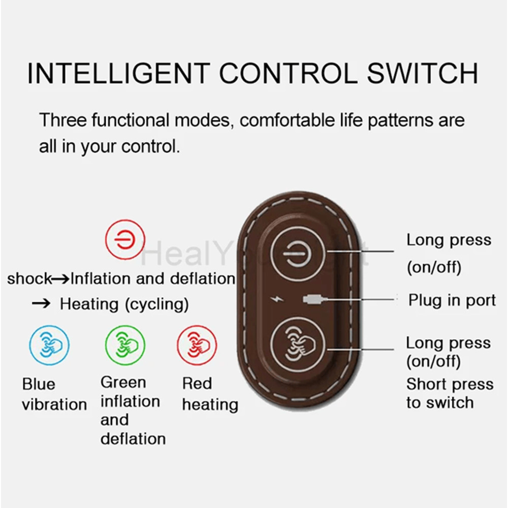 Electric Neck Massage Pillow With Heating And Vibration For Cervical And Spine Support 1