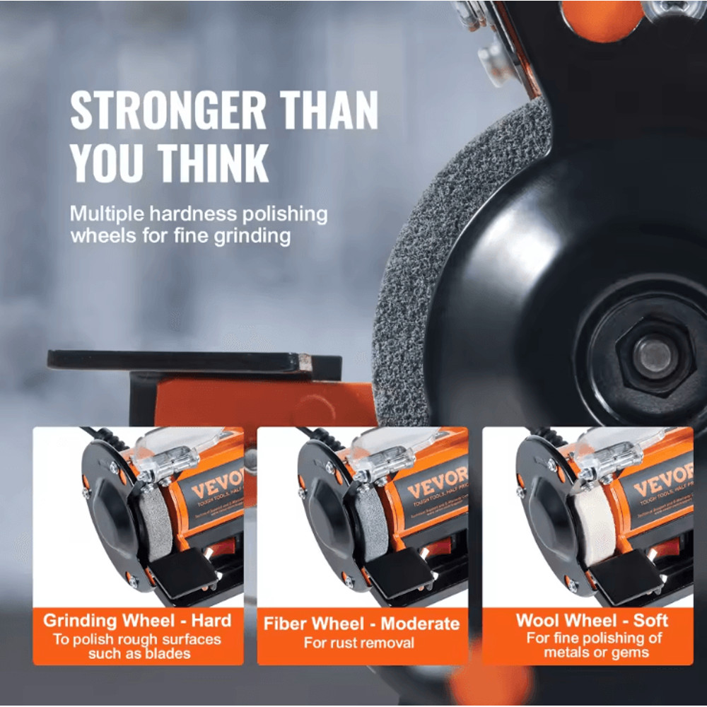 Vevor Jewelry Polisher Buffer Mini Bench Grinder For Gemstones And Metal 1