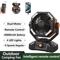 Portable Camping Fan With 20000mAh Battery And LED Lantern For Outdoor Use 0