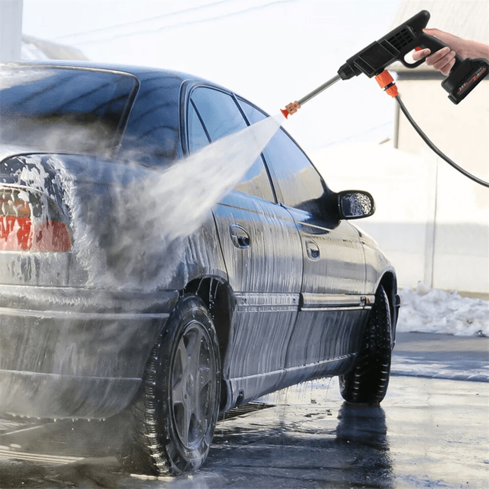 Cordless High Pressure Car Washer With Rechargeable Battery And Foam Spray Gun 4