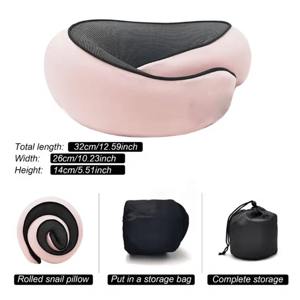 Memory Foam Neck Pillow With Head Support Cushion For Travel And Home Comfort 2