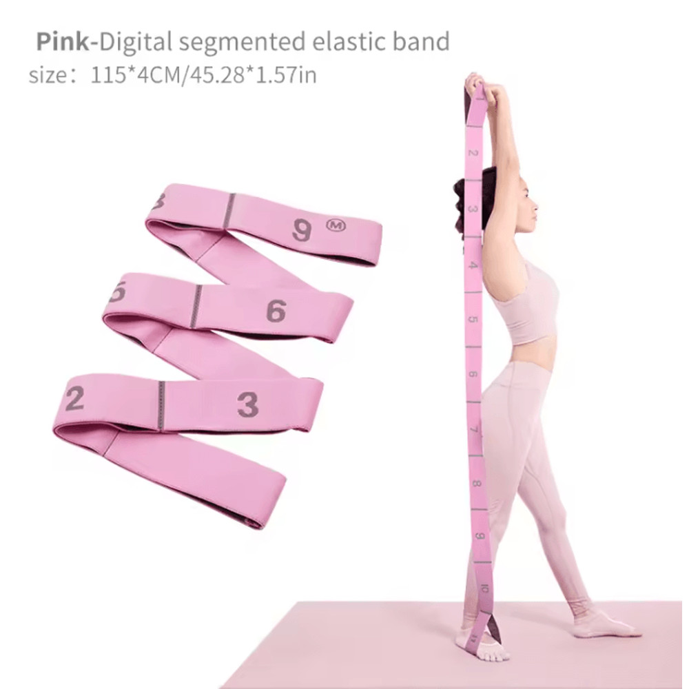 Elastic Yoga Stretching Strap With Loops For Flexibility Training And Full Body Stretching 3