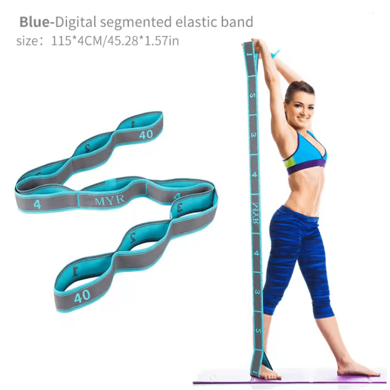 Elastic Yoga Stretching Strap With Loops For Flexibility Training And Full Body Stretching 4