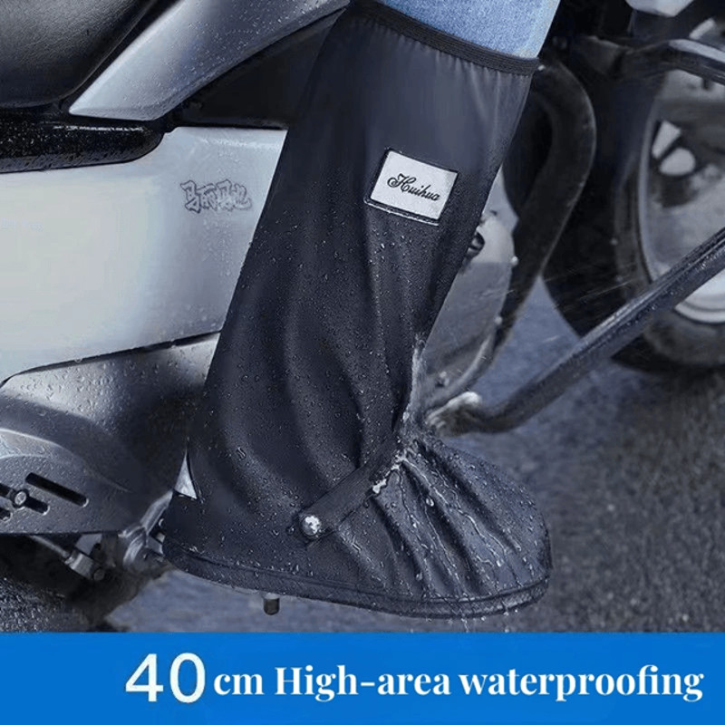 Reusable Waterproof Shoe Covers Non Slip Boot Protectors For Motorcycle And Bicycle Riders 3