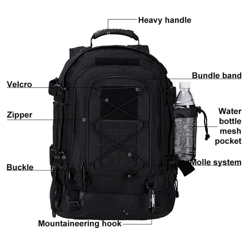 60L Tactical Backpack Waterproof Military Hiking And Camping Rucksack 1