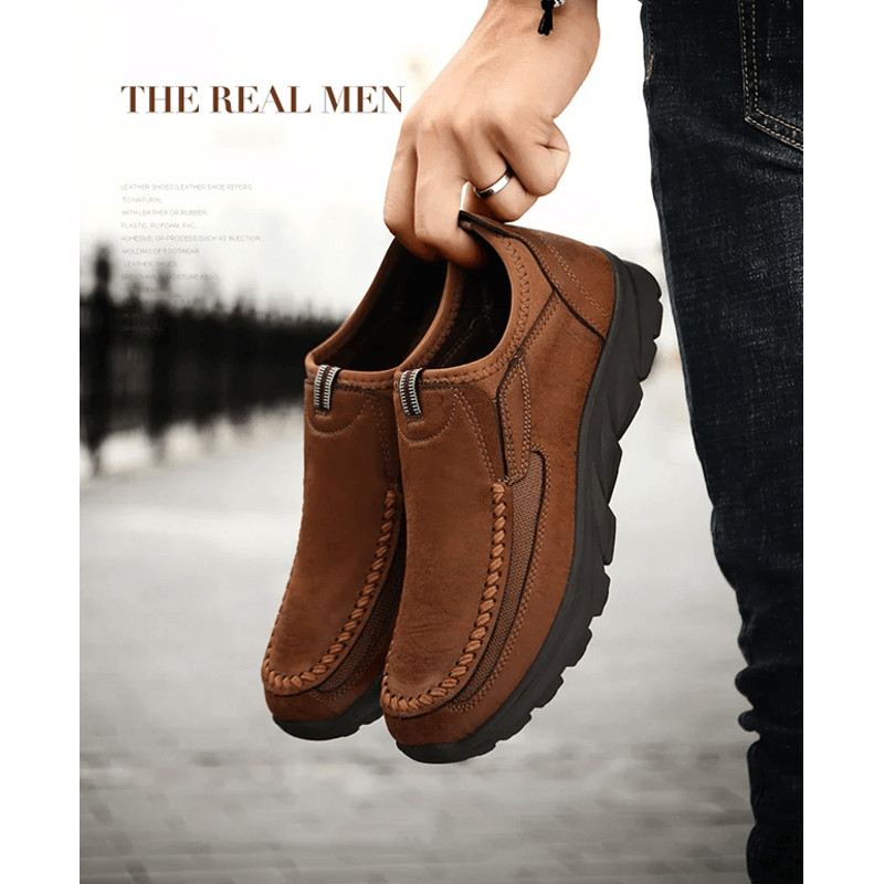 Mens Casual Loafers Breathable Handmade Retro Sneakers 0