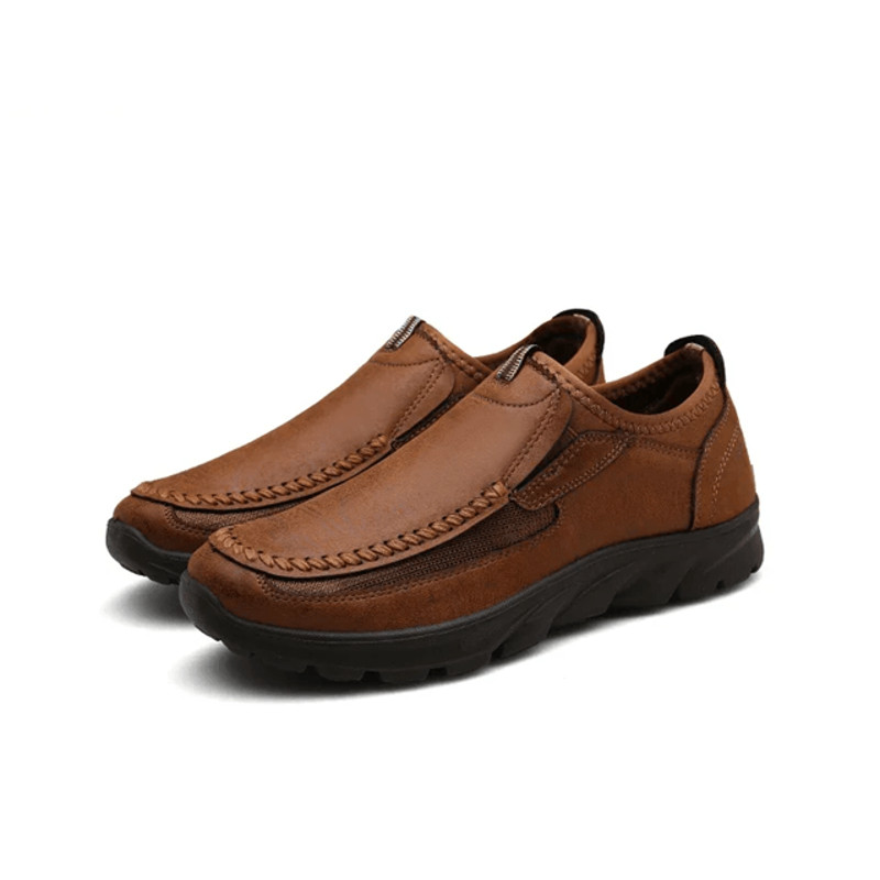 Mens Casual Loafers Breathable Handmade Retro Sneakers 4