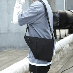 mens crossbody chest bag waterproof anti theft shoulder messenger pack