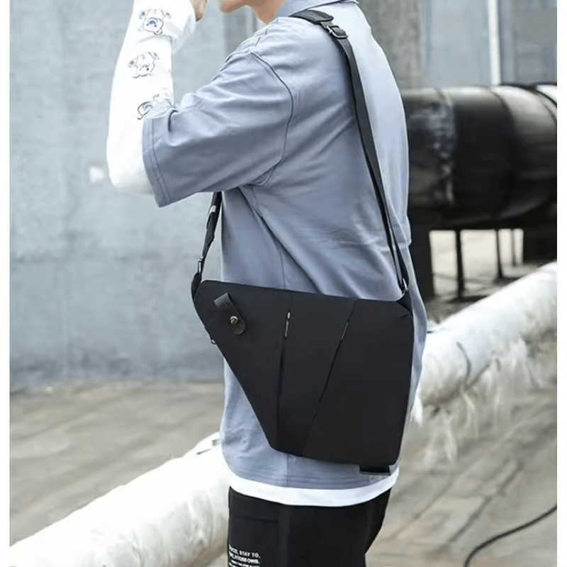 Mens Crossbody Chest Bag Waterproof Anti Theft Shoulder Messenger Pack 0