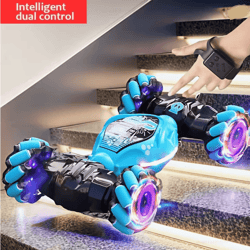 4wd rc drift car with led lights music spray and gesture remote control