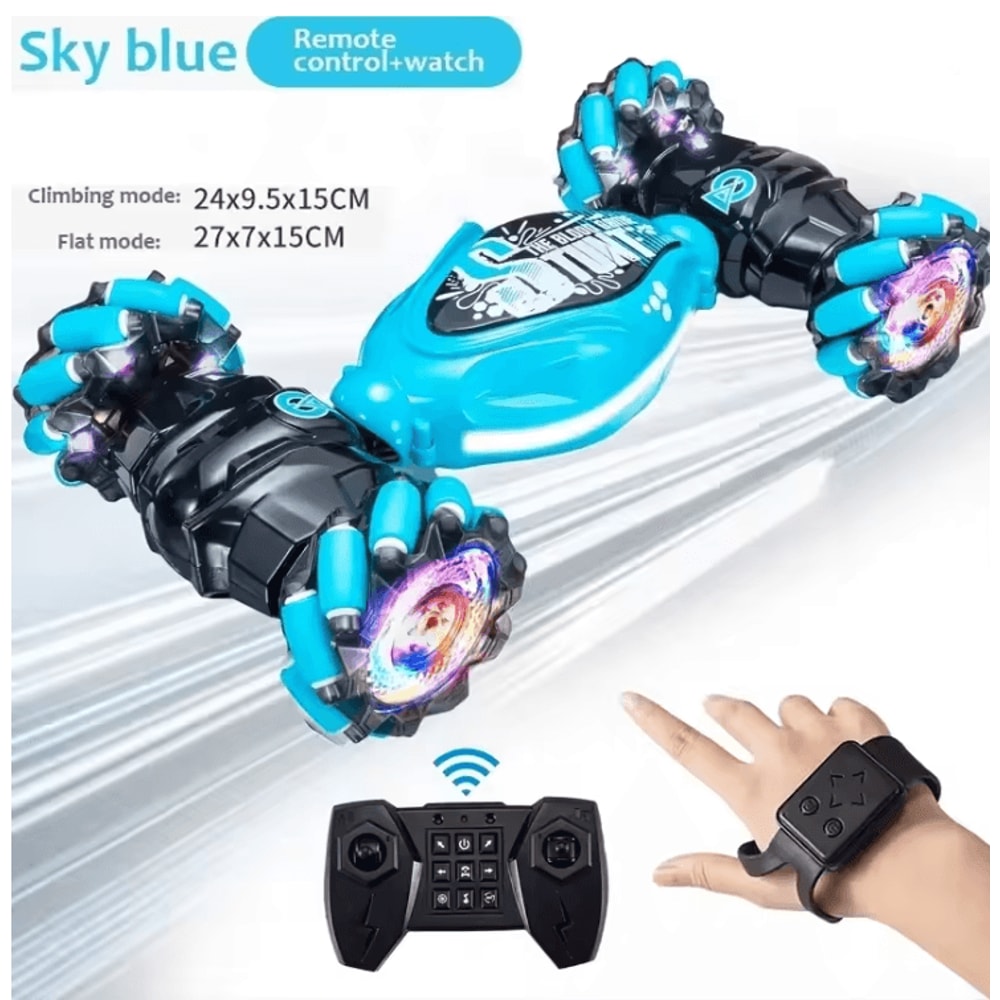 4WD RC Drift Car With LED Lights Music Spray And Gesture Remote Control 4