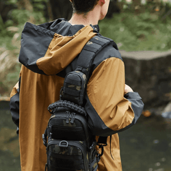 trekguard tactical chest sling molle fanny pack and outdoor shoulder backpack
