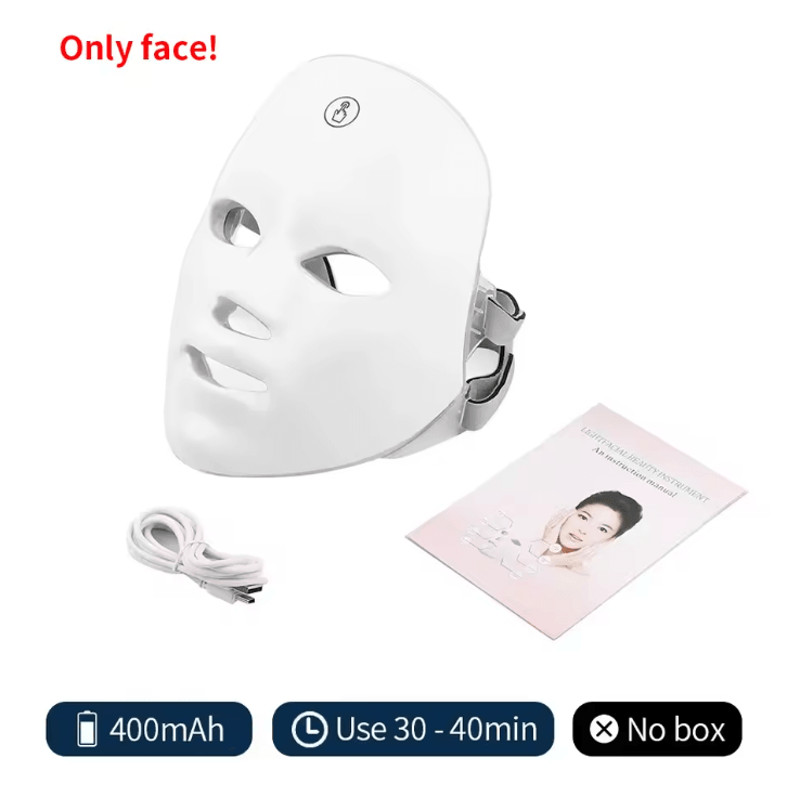Wireless LED Face Mask With 7 Color Photon Therapy For Skin Rejuvenation 7