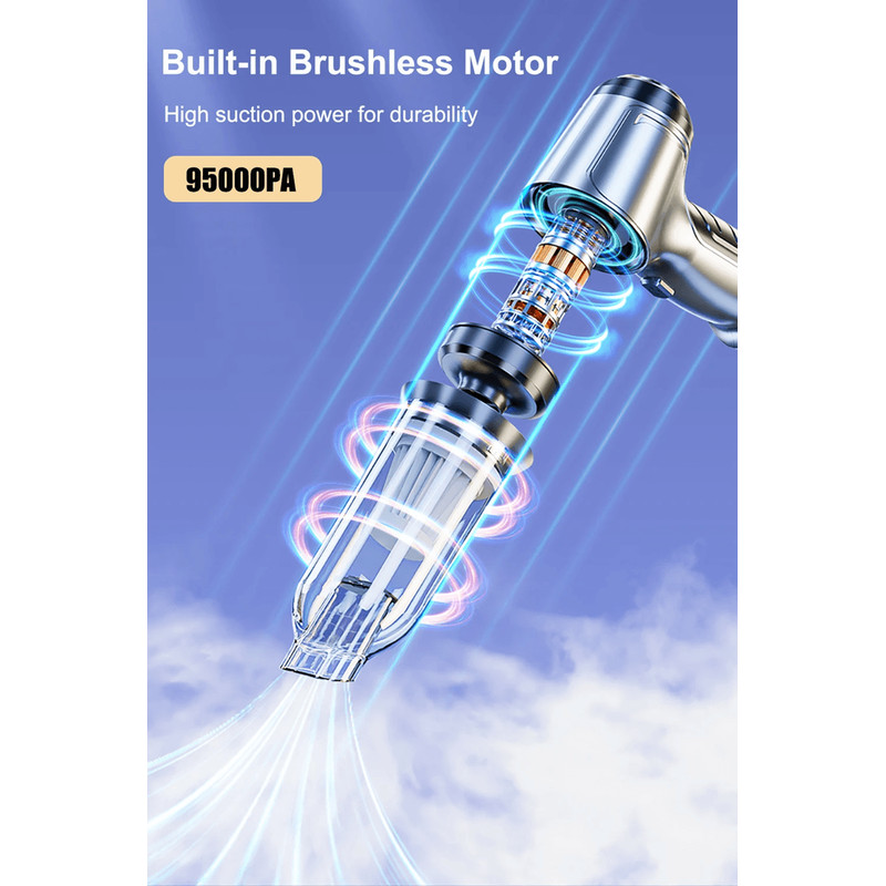 Wireless Car Vacuum Cleaner Portable High Power Handheld 2