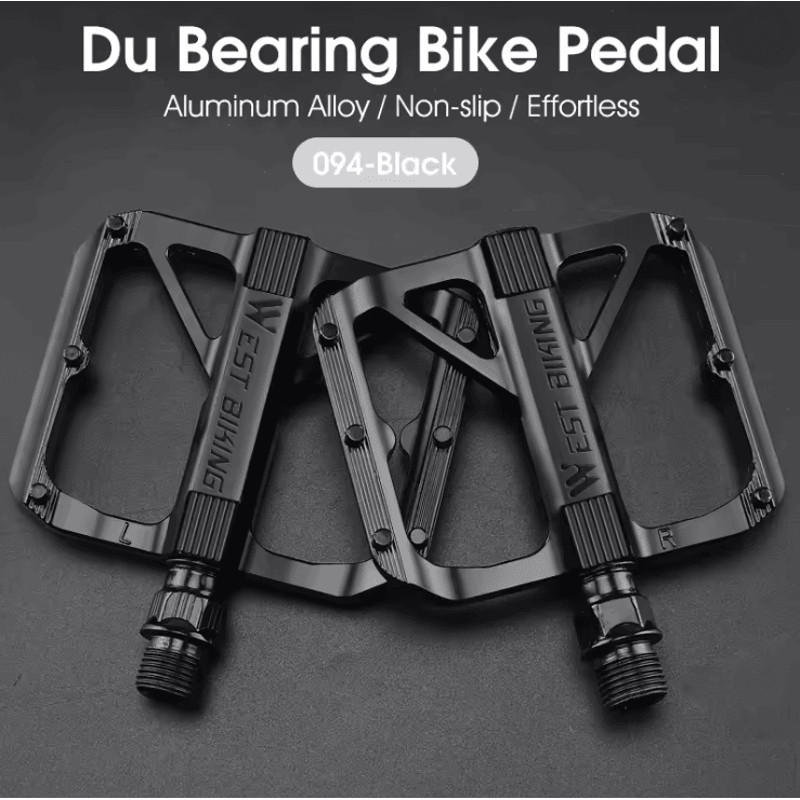 West Biking Alloy Bicycle Pedals Non Slip MTB Road Cycling Pedals With Sealed Bearings 3