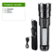 Rechargeable LED Flashlight Long Range Tactical Torch With USB C Charging 4
