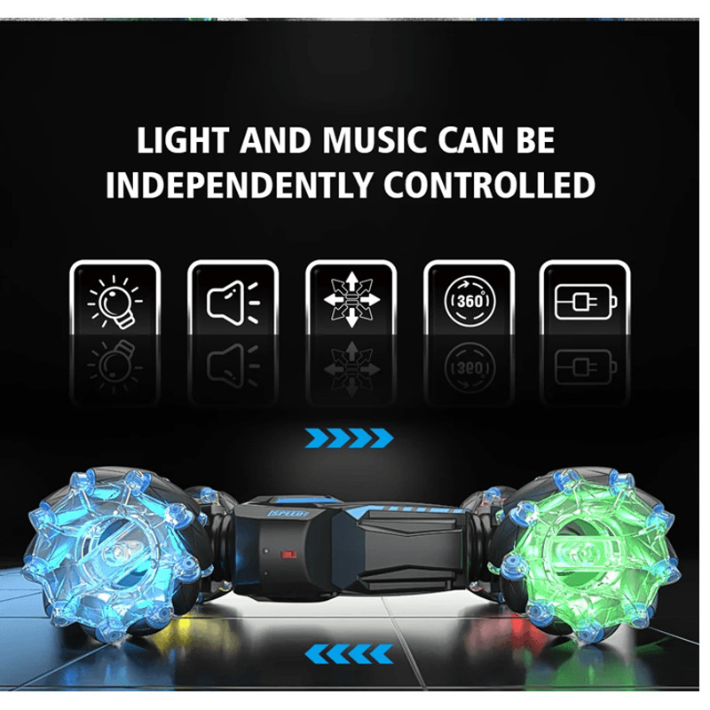 4WD RC Stunt Car With Lights And Sound Remote Control Drift Vehicle For Kids 2