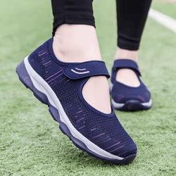 summer breathable mesh sneakers for women flat platform casual shoes