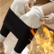 Women Winter Warm Velvet Leggings High Waist Stretch Thick Casual Pants 1