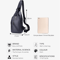 Bullcaptain Mens Leather Chest Bag Multi Function Travel Messenger Crossbody Bag 4